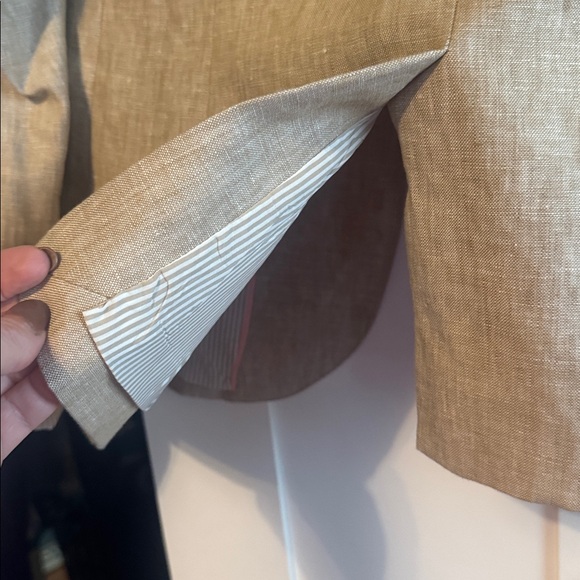 J Crew Beige Linen Campbell Blazer / Jacket - Picture 12 of 13
